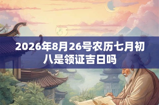 2026年8月26号农历七月初八是领证吉日吗 2026年8月26号农历七月初八是领证吉日吗
