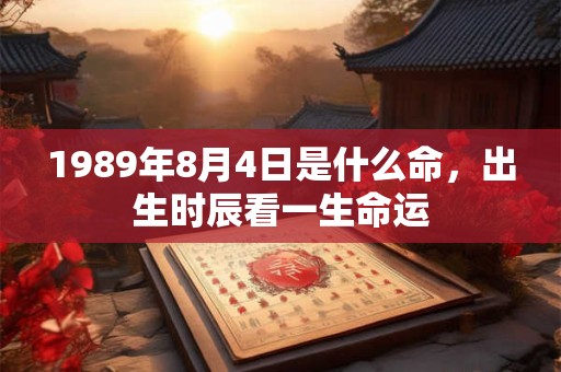 1989年8月4日是什么命,出生时辰看一生命运 1989年8月4日是什么命,出生时辰看一生命运