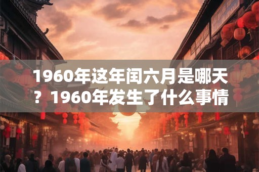 1960年这年闰六月是哪天?1960年发生了什么事情? 1960年这年闰六月是哪天?1960年发生了什么事情?