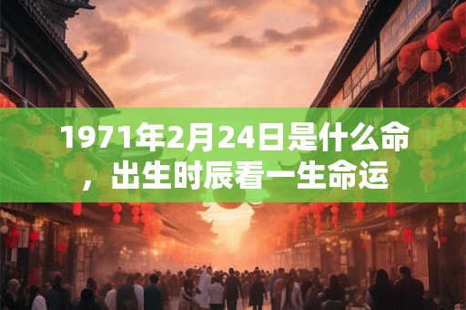 1971年2月24日是什么命，出生时辰看一生命运