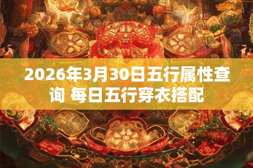 2026年3月30日五行属性查询 每日五行穿衣搭配 2026年3月30日五行属性查询 每日五行穿衣搭配