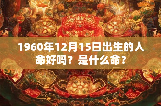 1960年12月15日出生的人命好吗?是什么命? 1960年12月15日出生的人命好吗?是什么命?