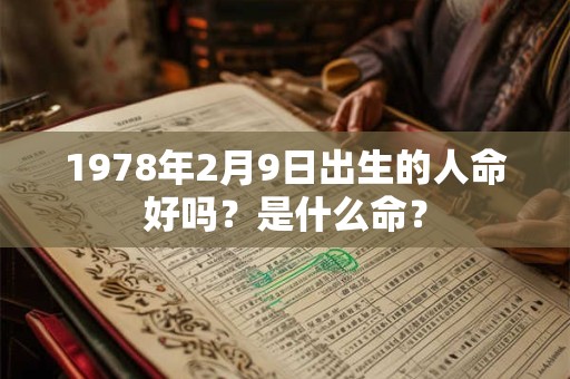 1978年2月9日出生的人命好吗?是什么命? 1978年2月9日出生的人命好吗?是什么命?