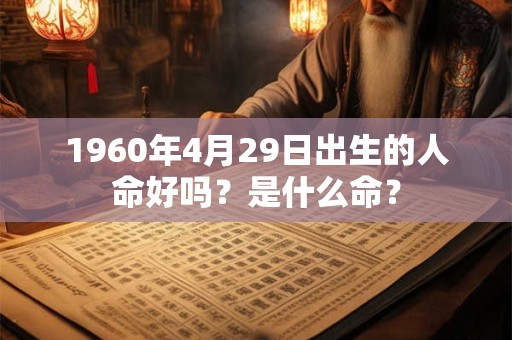 1960年4月29日出生的人命好吗？是什么命？