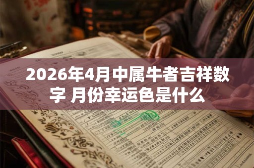 2026年4月中属牛者吉祥数字 月份幸运色是什么 2026年4月中属牛者吉祥数字 月份幸运色是什么