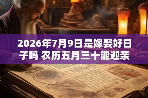 2026年7月9日是嫁娶好日子吗 农历五月三十能迎亲吗 2026年7月9日是嫁娶好日子吗 农历五月三十能迎亲吗