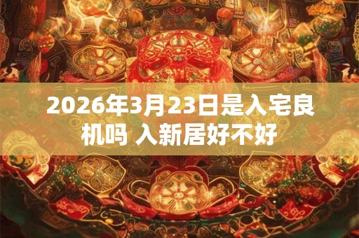 2026年3月23日是入宅良机吗 入新居好不好 2026年3月23日是入宅良机吗 入新居好不好