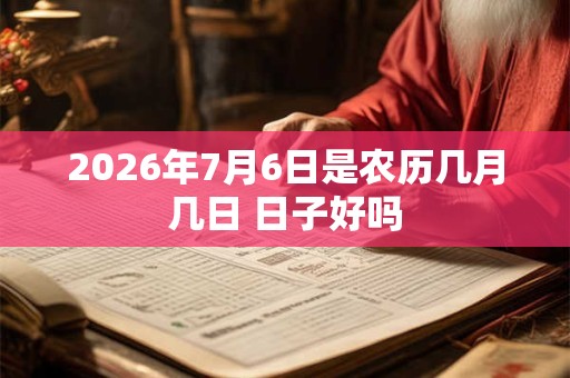 2026年7月6日是农历几月几日 日子好吗 2026年7月6日是农历几月几日 日子好吗