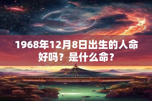 1968年12月8日出生的人命好吗？是什么命？