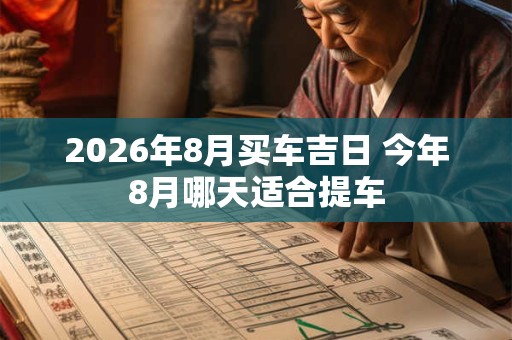 2026年8月买车吉日 今年8月哪天适合提车