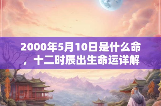 2000年5月10日是什么命，十二时辰出生命运详解