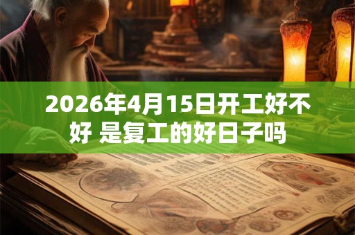 2026年4月15日开工好不好 是复工的好日子吗