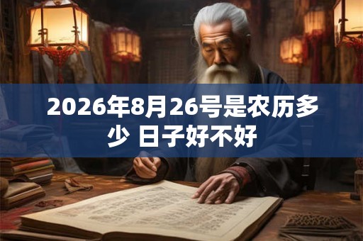 2026年8月26号是农历多少 日子好不好 2026年8月26号是农历多少 日子好不好