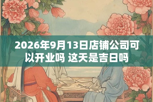 2026年9月13日店铺公司可以开业吗 这天是吉日吗