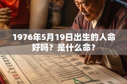 1976年5月19日出生的人命好吗？是什么命？