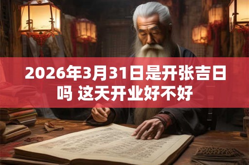 2026年3月31日是开张吉日吗 这天开业好不好 2026年3月31日是开张吉日吗 这天开业好不好
