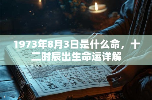 1973年8月3日是什么命,十二时辰出生命运详解 1973年8月3日是什么命,十二时辰出生命运详解