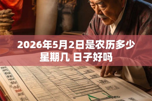 2026年5月2日是农历多少星期几 日子好吗