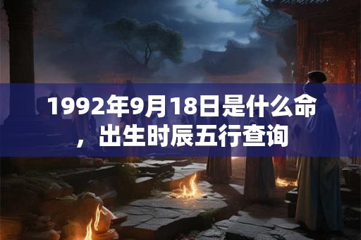 1992年9月18日是什么命,出生时辰五行查询 1992年9月18日是什么命,出生时辰五行查询