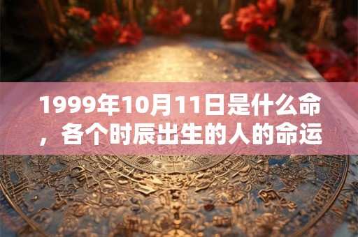 1999年10月11日是什么命，各个时辰出生的人的命运