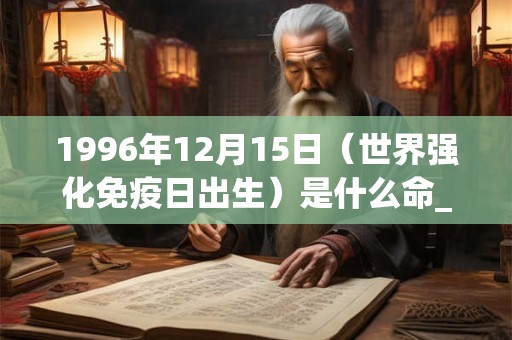 1996年12月15日（世界强化免疫日出生）是什么命_命运如何