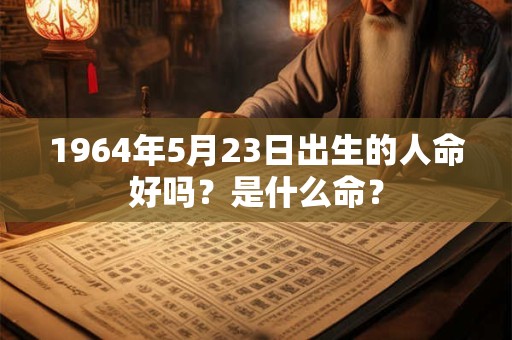 1964年5月23日出生的人命好吗？是什么命？
