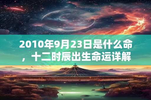 2010年9月23日是什么命，十二时辰出生命运详解