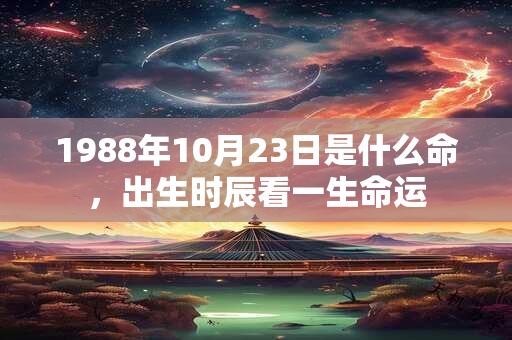 1988年10月23日是什么命,出生时辰看一生命运 1988年10月23日是什么命,出生时辰看一生命运