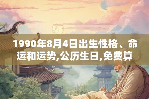 1990年8月4日出生性格、命运和运势,公历生日,免费算命 1990年8月4日出生性格、命运和运势,公历生日,免费算命