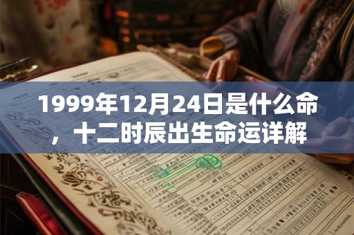 1999年12月24日是什么命，十二时辰出生命运详解