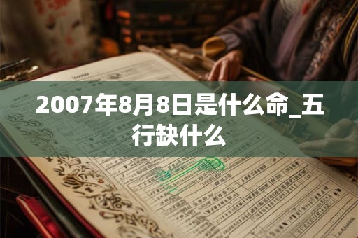 2007年8月8日是什么命_五行缺什么