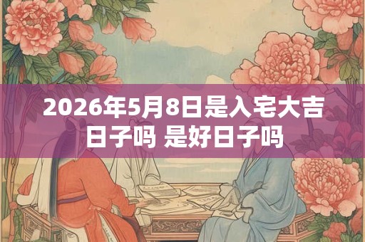 2026年5月8日是入宅大吉日子吗 是好日子吗 2026年5月8日是入宅大吉日子吗 是好日子吗