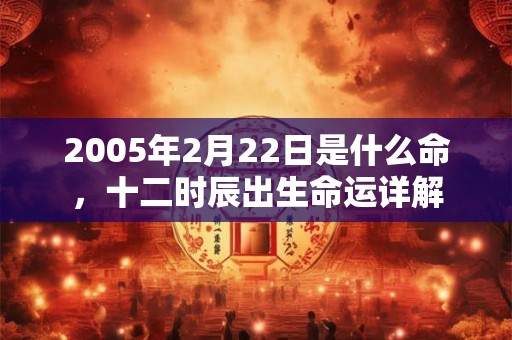 2005年2月22日是什么命,十二时辰出生命运详解 2005年2月22日是什么命,十二时辰出生命运详解