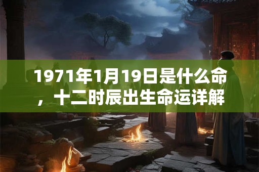 1971年1月19日是什么命,十二时辰出生命运详解 1971年1月19日是什么命,十二时辰出生命运详解
