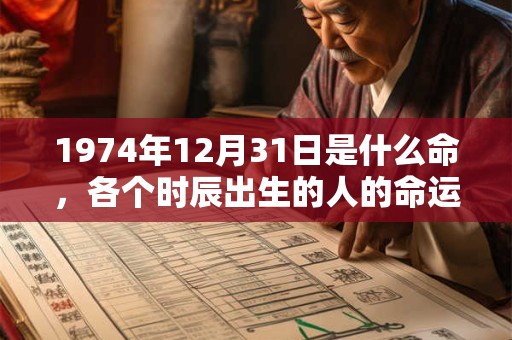 1974年12月31日是什么命,各个时辰出生的人的命运 1974年12月31日是什么命,各个时辰出生的人的命运