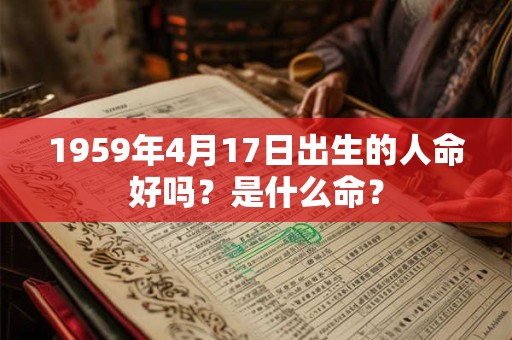 1959年4月17日出生的人命好吗？是什么命？