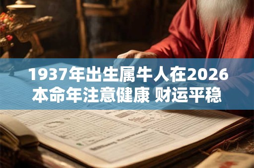 1937年出生属牛人在2026本命年注意健康 财运平稳