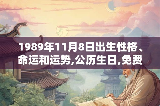 1989年11月8日出生性格、命运和运势,公历生日,免费算命 1989年11月8日出生性格、命运和运势,公历生日,免费算命