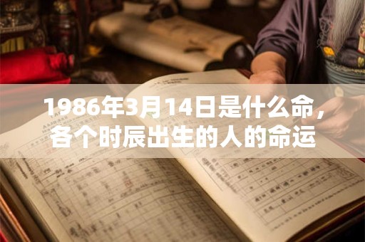 1986年3月14日是什么命,各个时辰出生的人的命运 1986年3月14日是什么命,各个时辰出生的人的命运