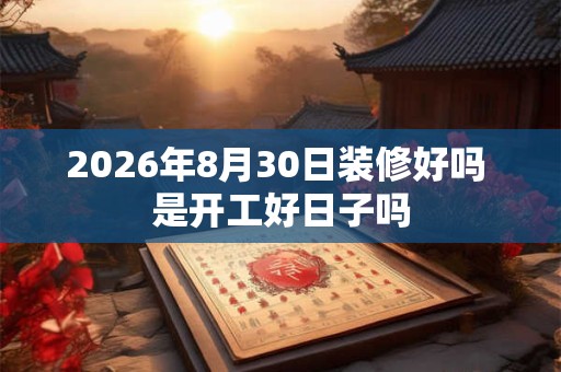 2026年8月30日装修好吗 是开工好日子吗