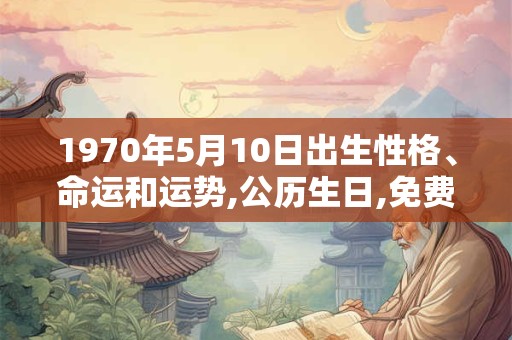 1970年5月10日出生性格、命运和运势,公历生日,免费算命 1970年5月10日出生性格、命运和运势,公历生日,免费算命