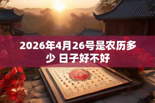 2026年4月26号是农历多少 日子好不好 2026年4月26号是农历多少 日子好不好