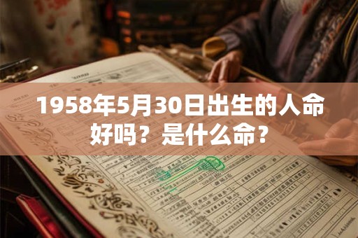 1958年5月30日出生的人命好吗?是什么命? 1958年5月30日出生的人命好吗?是什么命?