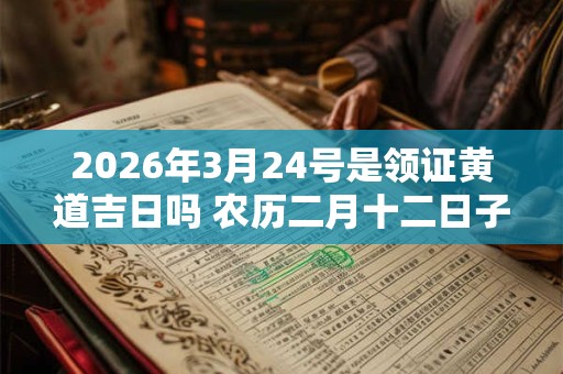2026年3月24号是领证黄道吉日吗 农历二月十二日子好吗 2026年3月24号是领证黄道吉日吗 农历二月十二日子好吗