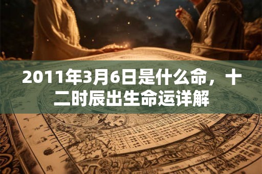 2011年3月6日是什么命，十二时辰出生命运详解