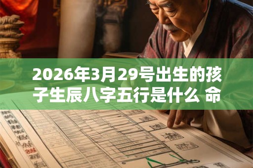 2026年3月29号出生的孩子生辰八字五行是什么 命好不好