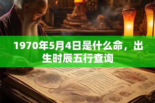 1970年5月4日是什么命,出生时辰五行查询 1970年5月4日是什么命,出生时辰五行查询