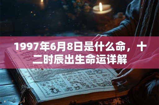 1997年6月8日是什么命,十二时辰出生命运详解 1997年6月8日是什么命,十二时辰出生命运详解