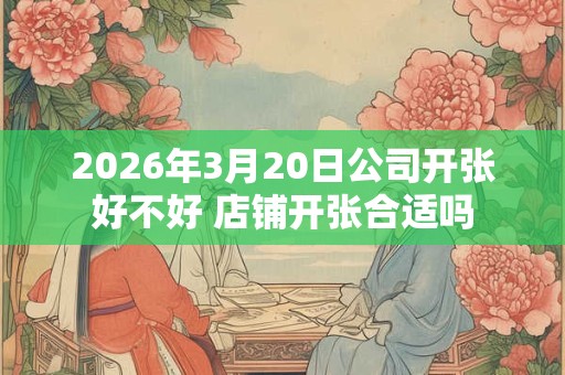 2026年3月20日公司开张好不好 店铺开张合适吗 2026年3月20日公司开张好不好 店铺开张合适吗