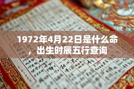 1972年4月22日是什么命,出生时辰五行查询 1972年4月22日是什么命,出生时辰五行查询